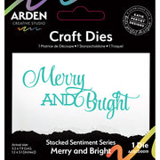 Arden Creative Studio - Stacked Sentiment Series - Merry & Bright 1/Pkg