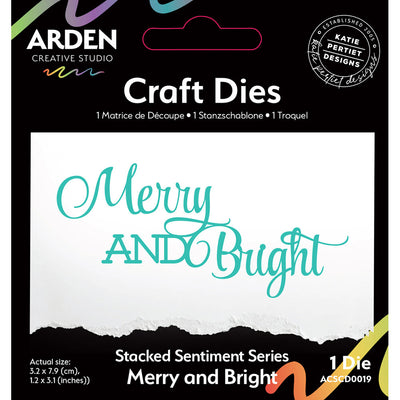 Arden Creative Studio - Stacked Sentiment Series - Merry & Bright 1/Pkg