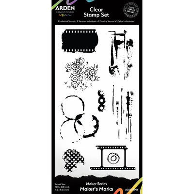 Arden Creative Studio - Maker Series Collection - Clear Photopolymer Stamps - Maker's Marks