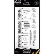 Arden Creative Studio - Page Starters Collection - Clear Photopolymer Stamps - Postmarked Adventures