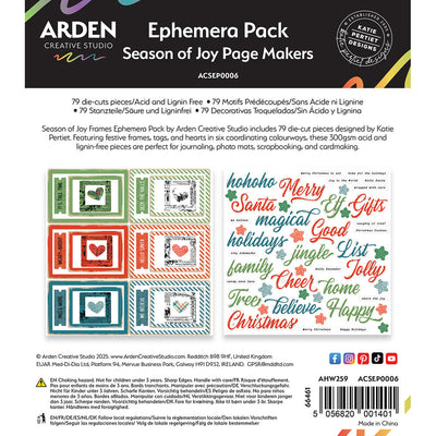 Arden Creative Studio - Season of Joy Page Makers Ephemera Pack 79/Pkg