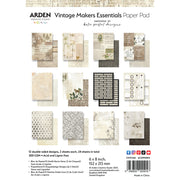 Arden Creative Studio - Vintage Makers Series Collection - 6 x 8 Paper Pad - Essentials