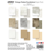 Arden Creative Studio - Vintage Makers Series Collection - 6 x 8 Paper Pad - Foundations