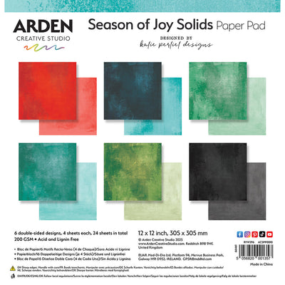 Arden Creative Studio - Season of Joy 12x12 Solids Paper Pad