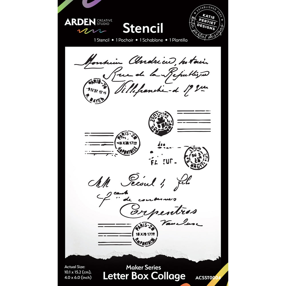 Arden Creative Studio - Maker Series Collection - Stencil - Letter Box Collage