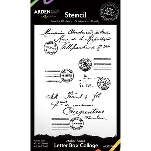 Arden Creative Studio - Maker Series Collection - Stencil - Letter Box Collage