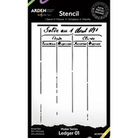 Arden Creative Studio - Maker Series Collection - Stencil - Ledger 01