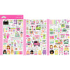 Doodlebug - Color Me Crafty Mini Stickers - Icons