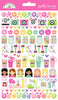 Doodlebug - Color Me Crafty Puffy Stickers - Icons