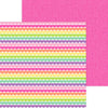 Doodlebug - Color Me Crafty Paper - Rows of Ribbons