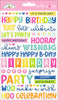 Doodlebug - Cupcakes & Candles Shape Puffy Stickers - Words