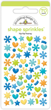 Doodlebug - Balloons & Banners Shape Sprinkles - Hip Hip Hooray