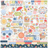 Echo Park - Blossom & Bees 12x12 Cardstock Sticker Sheet