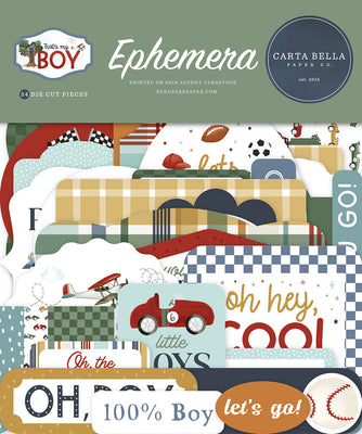 Carta Bella - That's My Boy Ephemera 34/Pkg