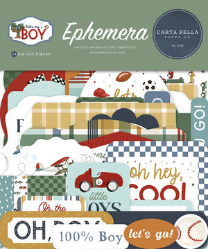 Carta Bella - That's My Boy Ephemera 34/Pkg