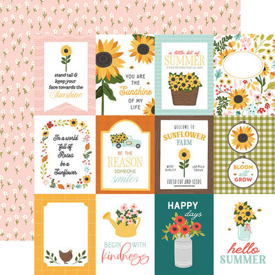 Carta Bella - Sunflower Summer Paper - 3X4 Journaling Cards