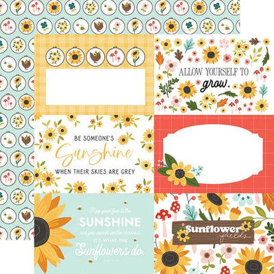 Carta Bella - Sunflower Summer Paper - 6X4 Journaling Cards