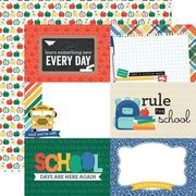 Echo Park - Off to School Paper - 6X4 Journaling Cards