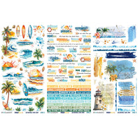 49 and Market - Beach Vibes Rub-On Transfers