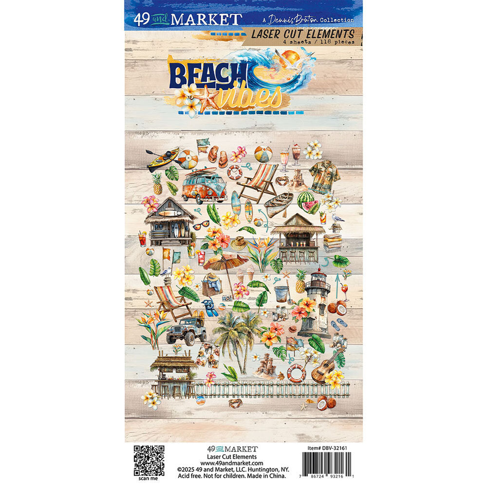 49 and Market - Beach Vibes Laser Cut Elements