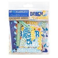 49 and Market - Beach Vibes Chipboard Words 39/Pkg