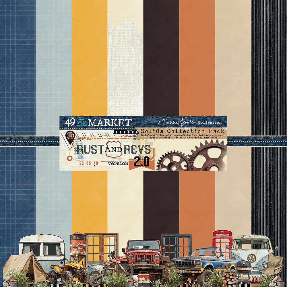 49 and Market - Rust & Revs 2.0 - Solids Collection Pack 12x12