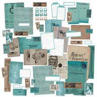 49 and Market - Color Swatch: Teal Ephemera Stackers