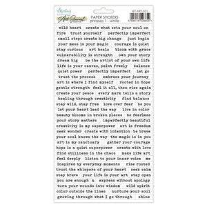 Mintay - Art Journal Essentials - Phrase Stickers 1 - White