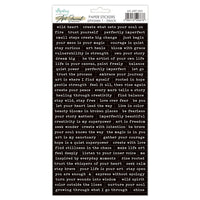 Mintay - Art Journal Essentials - Phrase Stickers 1 - Black