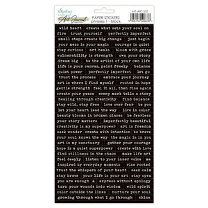 Mintay - Art Journal Essentials - Phrase Stickers 1 - Black