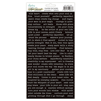 Mintay - Art Journal Essentials - Phrase Stickers 1 - Black