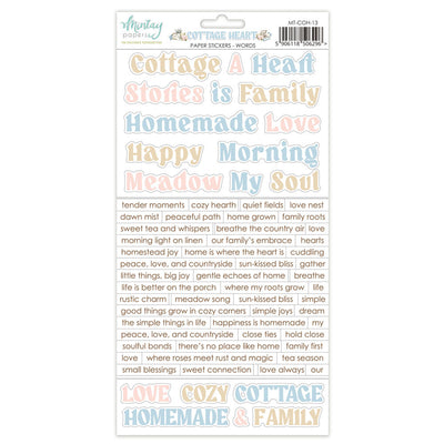 Mintay - Cottage Heart Paper Stickers - Words