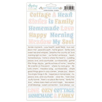 Mintay - Cottage Heart Paper Stickers - Words