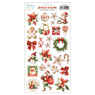 Mintay - Holly Jolly Paper Stickers - Elements
