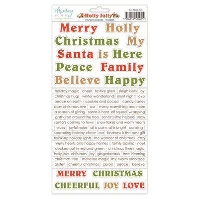 Mintay - Holly Jolly Paper Stickers - Words