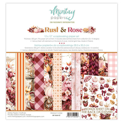 Mintay - Rust & Rose 12x12 Paper Set