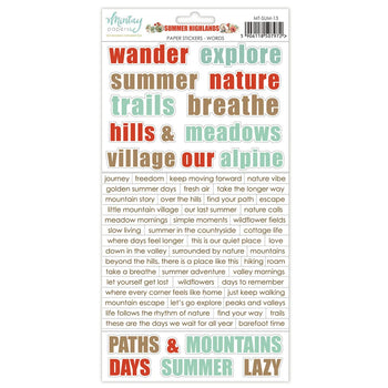 Mintay - Summer Highlands Paper Stickers - Words