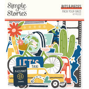 Simple Stories - Pack Your Bags Bits & Pieces Die Cuts 47/Pkg