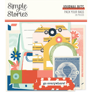 Simple Stories - Pack Your Bags Journal Bits 26/Pkg