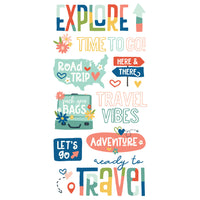 Simple Stories - Pack Your Bags Foam Stickers 28/Pkg