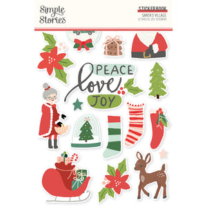 Simple Stories - Santa's Village Sticker Book 12 Sheets