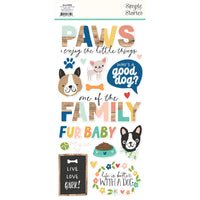 Simple Stories - Fur Baby Dog Foam Stickers