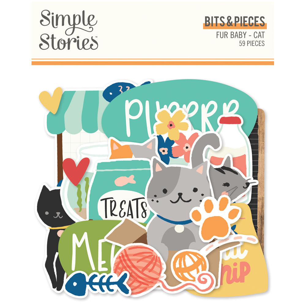 Simple Stories - Fur Baby Cat Bits & Pieces 59/Pkg