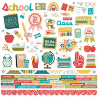 Simple Stories - Book Fair Element Sticker Sheet 12x12