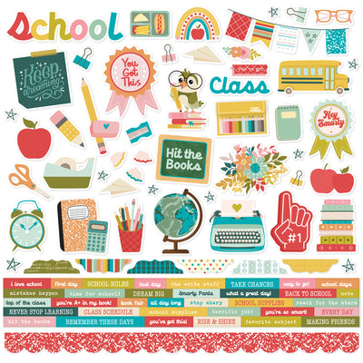 Simple Stories - Book Fair Element Sticker Sheet 12x12