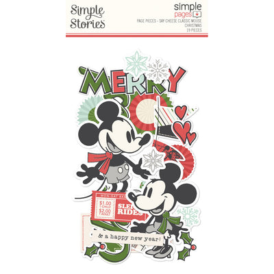 Simple Stories - Say Cheese Classic Mouse Christmas Page Pieces 19/Pkg