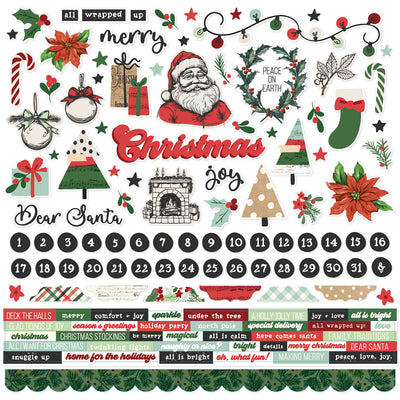 Simple Stories - All Wrapped Up 12x12 Element Sticker Sheet