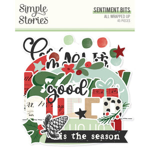 Simple Stories - All Wrapped Up Sentiment Bits 45/Pkg
