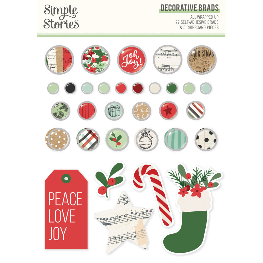 Simple Stories - All Wrapped Up Decorative Brads