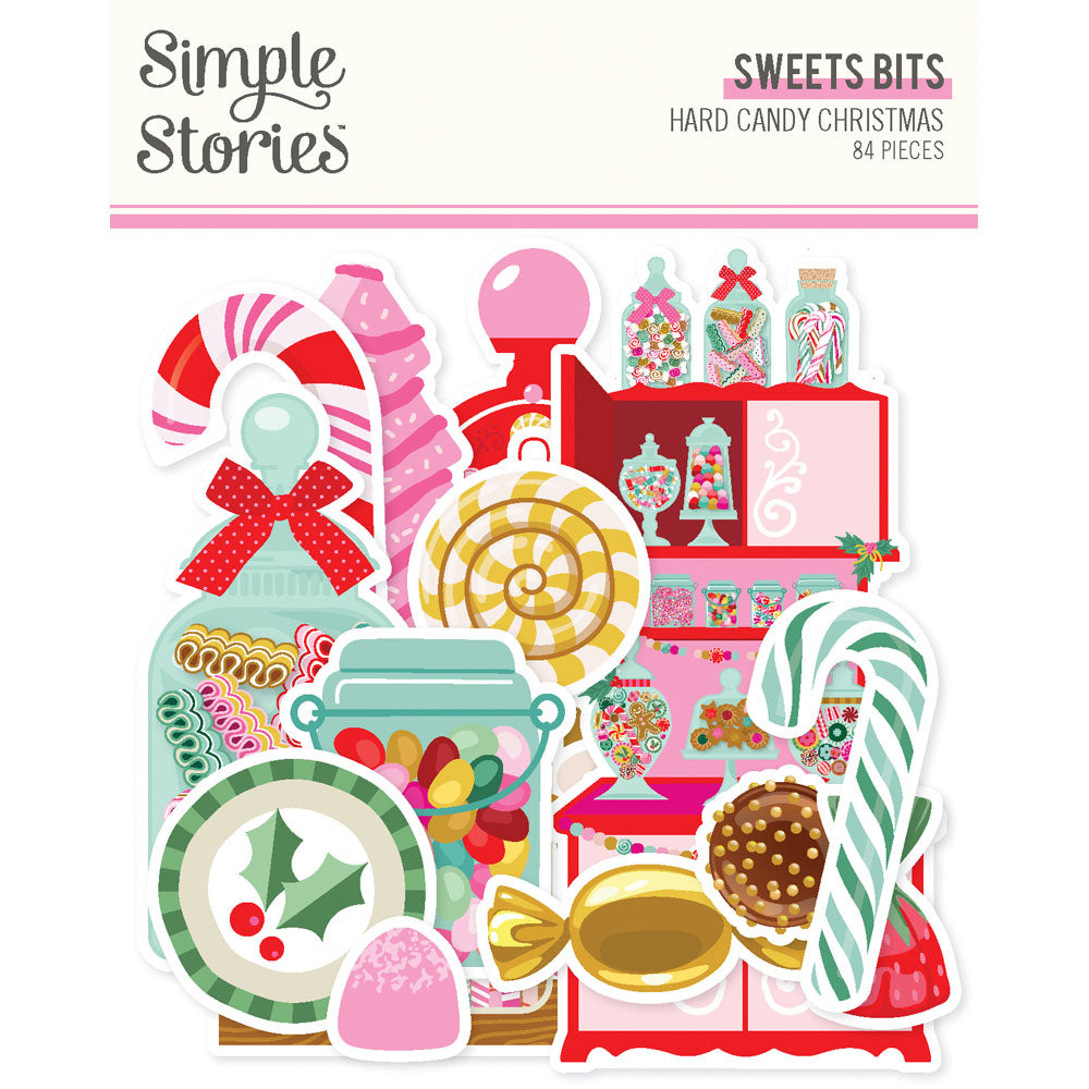 Simple Stories - Hard Candy Christmas Sweet Bits 84/Pkg